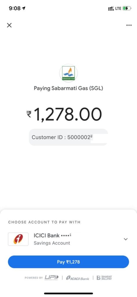 click on paybill in google pay