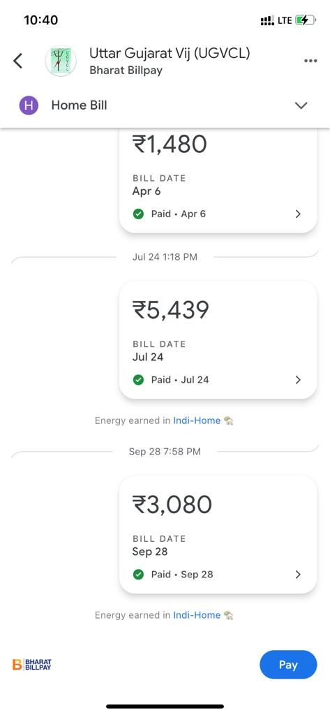 light bill payment using google pay application